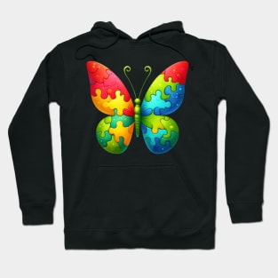 Puzzle Butterfly Autism Awareness Gift for Birthday, Mother's Day, Thanksgiving, Christmas Hoodie